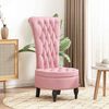 vidaXL HighBackChair Pink 56.5 x 70 x 110 cm Velvet