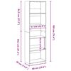 vidaXL Bookcase White 60x30x189 cm Engineered Wood