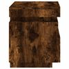 vidaXL Bedside Cabinets with LED Lights 2 pcs Smoked Oak 40x39x48.5 cm