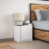 vidaXL Bedside Cabinet with LED Lights White Engineered Wood