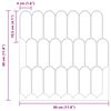 vidaXL Decorative Stickers 10 pcs White 30 x 30 x 0.8 cm