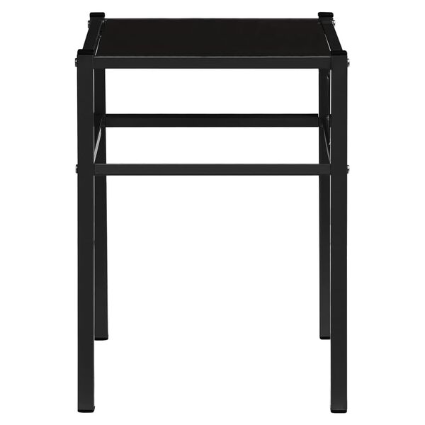 vidaXL Bedside Cabinet Black 42.5x33x44.5 cm Metal and Glass