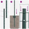 vidaXL Fence and Post Green 1.4 x 10 m Steel