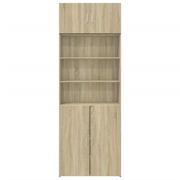 vidaXL Storage Cabinet Sonoma Oak 80x42.5x225 cm Engineered Wood