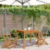 vidaXL Garden Chairs 2 pcs Grey Solid Wood Acacia and Poly Rattan