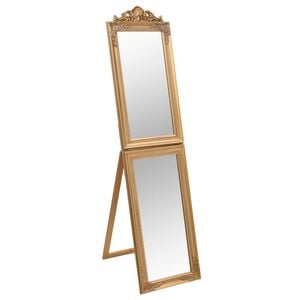 vidaXL Free-Standing Mirror Gold 45x180 cm