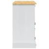 vidaXL Storage Chests with Door White 112 x 40 x 75 cm Solid Pine Wood