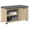 vidaXL Hall Bench with Cushion Plain Sonoma Oak 80 x 38 x 46 cm