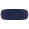 vidaXL Luxury Wash Basin Round Matt Dark Blue 40x15 cm Ceramic