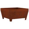 vidaXL Fire Pit Brown 80 x 80 x 43 cm Weathering Steel