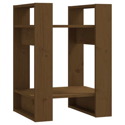 vidaXL Book Cabinet/Room Divider Honey Brown 41x35x57 cm Solid Wood Pine