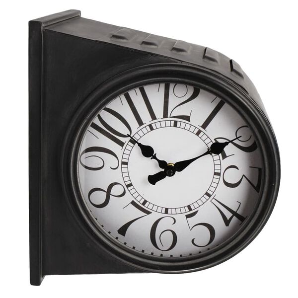 Gifts Amsterdam Wall Clock Glasgow Metal Old Black 28x21x31.5 cm