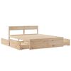 vidaXL Bed Frame without Mattress 150x200 cm King Size Solid Wood Pine