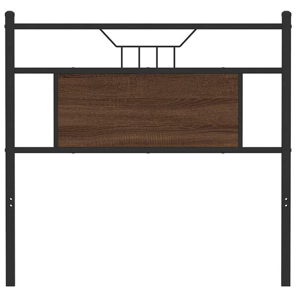 vidaXL Replace Headboard Brown Oak 80 cm Engineered Wood and Steel