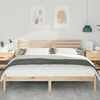vidaXL Bed Frame with Headboard Brown 180 x 200 cm Solid Pine Wood