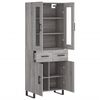 vidaXL Highboard Grey Sonoma 69.5x34x180 cm Engineered Wood