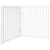 vidaXL Dog Gate Foldable 2 Panels White 160 cm Solid Wood Fir