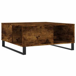 vidaXL Coffee Table Smoked Oak 80x80x36,5 cm Engineered Wood