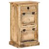 vidaXL 4-Layer Shoe Cabinet with Drawer Solid Rough Mango Wood