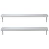 vidaXL Wall Shelves 2 pcs 100x23.5 cm Silver Stainless Steel