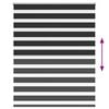 vidaXL Zebra blind 140.9x175 cm Fabric Width 136.7 cm black