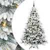 vidaXL Artificial Christmas Tree with 300 LEDs White 210 cm PE and PVC