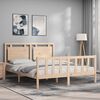 vidaXL Bed Frame without Mattress King Size Solid Wood Pine