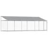 vidaXL Dog Cage with Roof and Door Grey 6x2x2 m Galvanised Steel