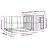 vidaXL Aviary with Extension Silver 497x303x216 cm Steel