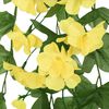 vidaXL Christmas Flower Garlands 3 pcs Yellow 85 cm