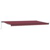 vidaXL Manual Retractable Awning Burgundy 600x300 cm
