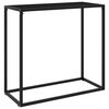 vidaXL Console Table Black 80x35x75 cm Tempered Glass