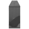 vidaXL Wall Cube Shelf 6 pcs High Gloss Grey 100x15x30 cm Engineered Wood