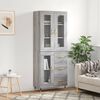 vidaXL Highboard Grey Sonoma 69.5x34x180 cm Engineered Wood