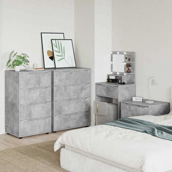 vidaXL Storage Cabinets 2 pcs Concrete Grey 60 x 48 x 105 cm
