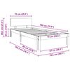 vidaXL Bed Frame with Headboard Wax Brown 70 x 190 cm Solid Pine Wood