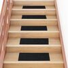 vidaXL Stair Mats Self-adhesive 30 pcs 60x25 cm Black Rectangular