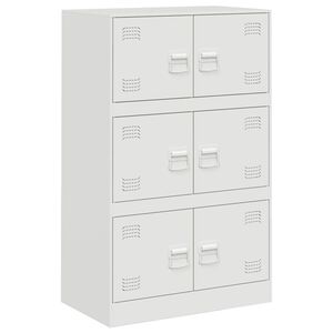 vidaXL Sideboard White 67x39x107 cm Steel