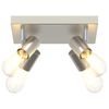 vidaXL Ceiling Spotlight Brushed Nickel 26.5 x 26 x 11.5 cm Steel