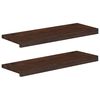vidaXL Window Sills 2 pcs Dark Brown 70 x 30 x 2 cm Solid Beech Wood