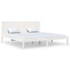 vidaXL Bed Frame without Mattress White 200x200 cm Solid Wood Pine