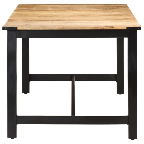 vidaXL Dining Table 180x90x76 cm Solid Rough Mango Wood