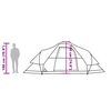 vidaXL Family Tent Dome 9-Person Blue Waterproof
