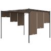 vidaXL Garden Gazebo with Side Curtain 3x3x2.25 m Taupe