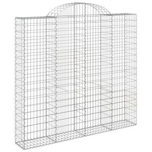 vidaXL Arched Gabion Basket 200x50x180/200 cm Galvanised Iron