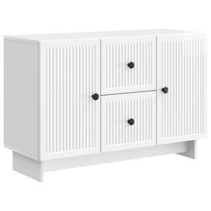 vidaXL Sideboard High Gloss White 89 x 34.5 x 60 cm Engineered Wood