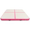 vidaXL Inflatable Gymnastics Mat with Pump 200x200x15 cm PVC Pink