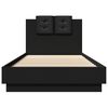 vidaXL Bed Frame with LED without Mattress Black 100x200 cm