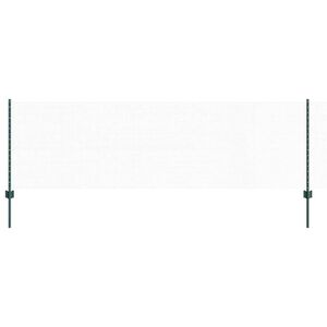 vidaXL Welded Wire Fence 25 x 0.8 m (W x H) PVC-Coated Steel Green