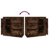 vidaXL Sideboard Smoked Oak 70x35.5x67.5 cm Engineered Wood